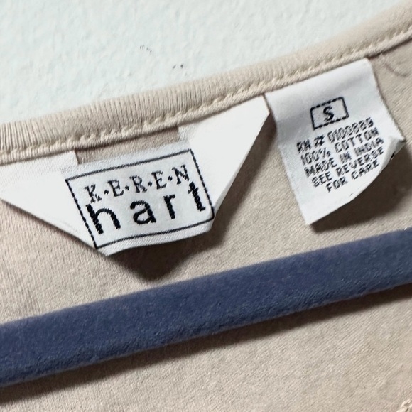 Vintage Keren Hart Beige Lace Tank Top Women’s Size Small Boho Y2K Coquette - Picture 11 of 11